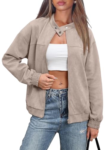 Image of Sampeel Leather Jacket Women Faux Oversized Motorcycle Bomber Coats 2026 Fall Fashion Outfits Winter Clothes