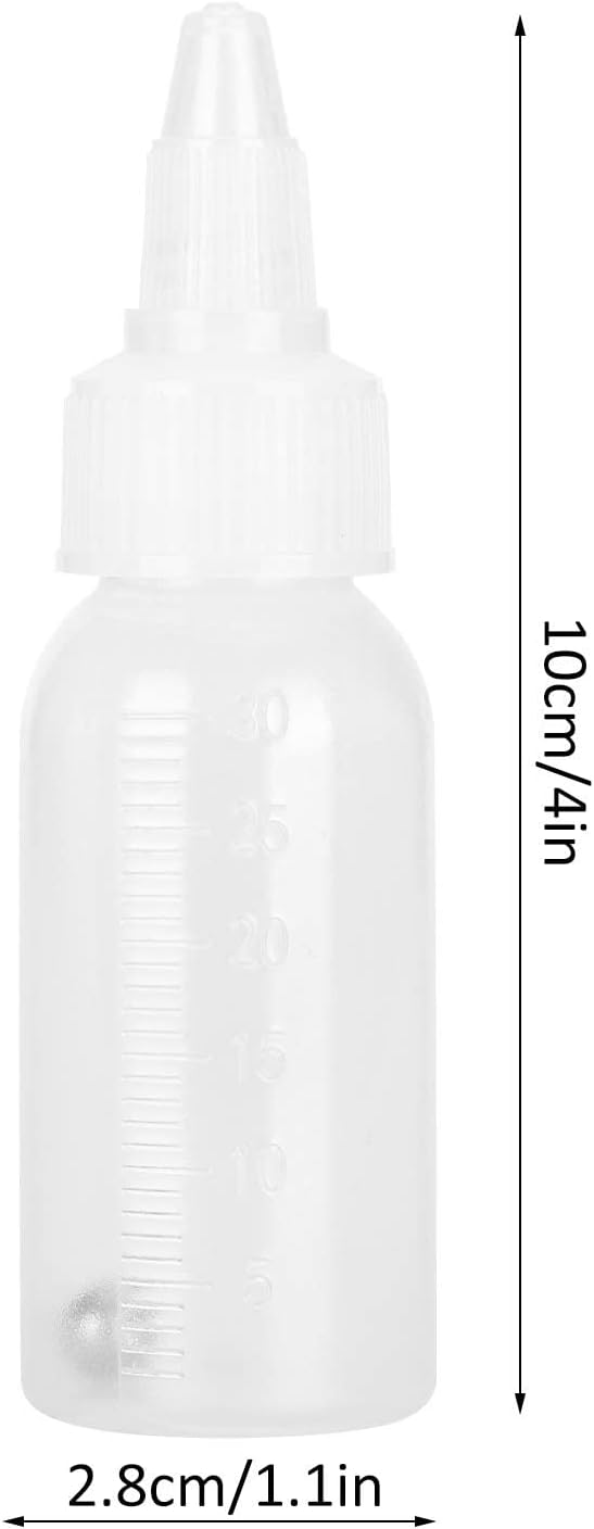10Pcs Empty Airbrush Bottles, 30ml Paint Storage Bottles Replacement Jars with Scale