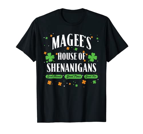 Magee House Of Shenanigans Personalized St Patricks Day T-Shirt