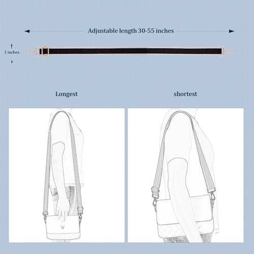 Image of chushui 1 inch Purse Strap,Replacement Crossbody Strap Adjustable Shoulder Strap for Handbag Bag