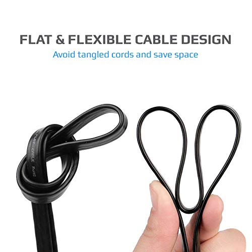 Keple 15m RJ11 Cable ADSL 50ft Extension Lead Phone Cord TelephonePlug Broadband Male to Male Router and Modem to RJ11 Phone Socket/Microfilter/Landline Wire (Black) by Keple - Used condition - Image 3