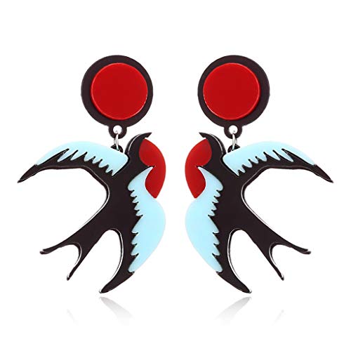 MYhose Boucles d'oreilles en Acrylique de déclaration de Baisse d'oiseau, Hirondelle de liberté Se démarquent des Bijoux de Mode Cover