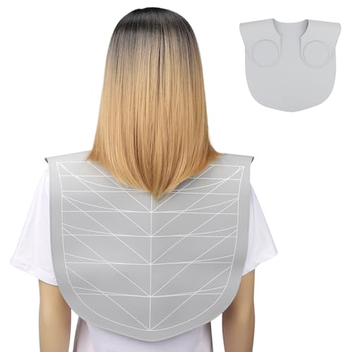 Segbeauty Mantón de Peluquería, Capa Peluqueria de Silicona, Collar de Corte de Pelo, Capa de Silicona Para el Cuello, Almohadilla para Cortar el Pelo, para Salón, Salón de Belleza (Gris)