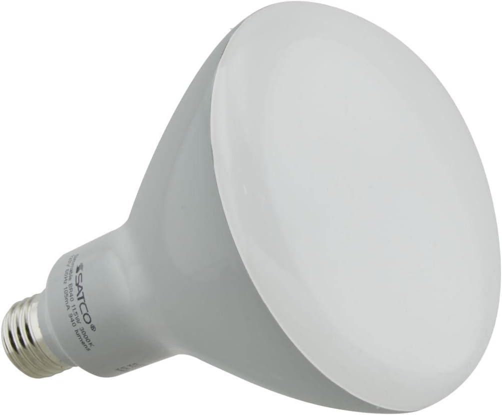SATCO S9635-11.5 Watt; LED BR40; 3000K; 120 Volt; Dimmable (12 Pack)