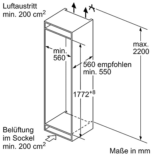 SIEMENS Réfrigérateur congélateur encastrable KI87VVFE1 IQ300, 270 litres, Low frost