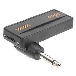 Gitaar plug-in versterker, ontwerp is klein en gemakkelijk mee te nemen Ingebouwde 3,7 V 300 mAh oplaadbare lithium…