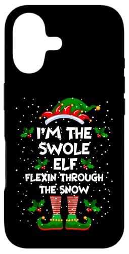 Swole Elf, Flexin' Through the Snow クリスマス フィットネス ホリダ スマホケース iPhone 17 用