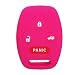 Coolbestda Rubber Key Fob Cover Protector Holder Skin Jacket Remote Case for Honda Civic SI Hybrid EX 2006-2013 Accord 2003-2012 CR-V EX SE 2005-2006 Pilot 2009-2015 Element 2010 Rose