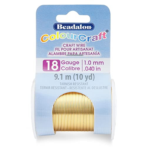 Alambre de latón Beadalon maleable calibre 18ga para crear diseños firmes y duraderos