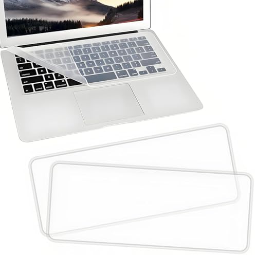 2 Pièces Film Protecteur de Clavier Ordinateur Portable, 15-17 Pouces Protege Clavier Silicone, Transparent Universel Protection Clavier Ordinateur Portable
