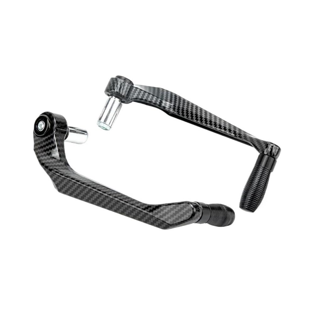 Beqlxta Black Brake Lever Guard Universal Motorcycle Handlebar Brake Clutch Lever Hand Guard Protector Carbon Fiber Handguard Aluminum Alloy(Black)