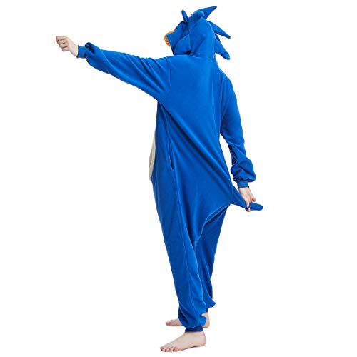 Ogu' Deal Adult Sonic Onesies Pajama Halloween Cosplay Costume Cartoonjumpsuit For Men Women #TOP4