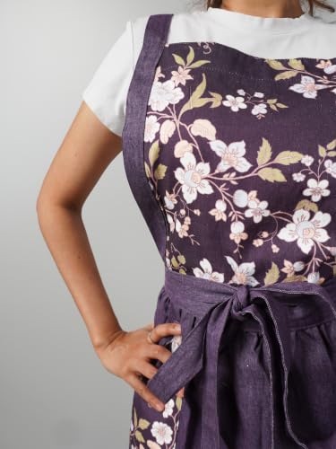 Image of 100% Cotton Unisex Apron - Adjustable Neck Straps, Vibrant Print, Reinforced Stitching, Multipurpose& Deep Pocket - for Cooking, Catering, Gardening, Painting-Printed Aprons