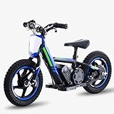 Electric Dirt Bike for Kids, 170W 2-Speed Racing Motorcycle with 12-Inch Off-Road Tires, 24V Detachable Battery, Up to 10MPH – Lightweight Mini Motocross Bike for Ages 3-6, Blue