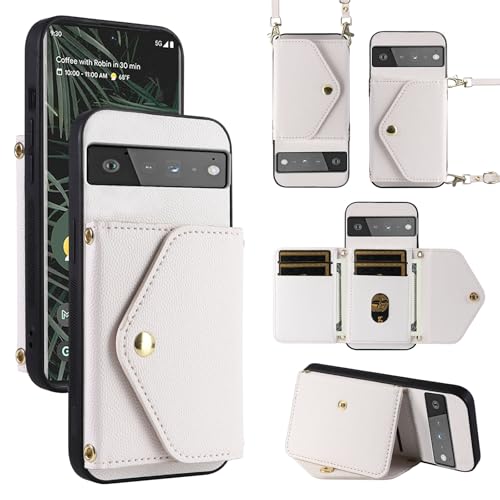 Étui portefeuille pour Google Pixel 6 Pro avec porte-cartes de crédit et support