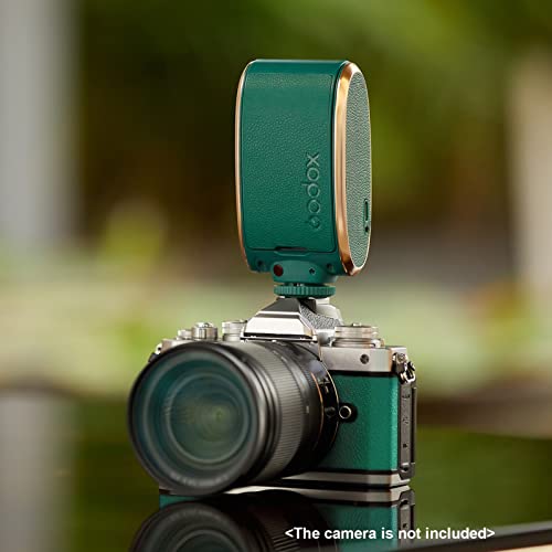 Godox Lux Senior Retro Camera Flash GN14 Color Temperature 6000K Auto & Manual Flash Modes 28mm Focal Length Replacement for Canon Nikon Sony Fujifilm Olympus Hot-shoe Cameras Green - Image 3