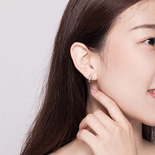 Cute Dog Small Hoop Earrings For Women Girls Teens 925 Sterling Silver Sensitive Ear Puppy Cartilage Sleeper Hoops Helix Stud Clip For Pet Lover Animal Jewelry Birthday Christmas Gifts For Daughter #TOP5