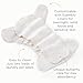Esembly Cloth Diaper Inner - Organic Cotton Fitted Diaper- Soft, Ultra-Absorbant, Trim-Fitting Layer to Pair with Waterproof Outer for Blowout-Proof Diapering - 3-Pack, Size 1 (7-17lbs)