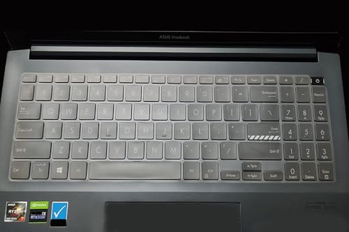 Image of RAYA Silicone Keyboard Skin Cover for ASUS Vivobook Pro 15 OLED Laptops ( only fit for Vivobook Pro 15 OLED Models M3500 / K3500 / M6500 / K6500 ) (TPU Clear)