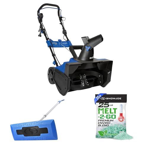 Snow Joe Electric Snow Thrower Bundled with Snow Broom & Ice Melt Pellets