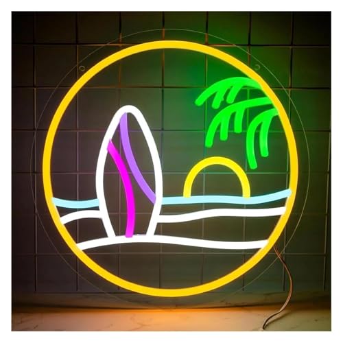 Enseigne lumineuse surf néon pour relooker un mur vide