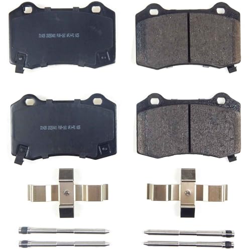 Image of PowerStop Rear Brake Pads For Hyundai Genesis Coupe 2010-16 - Ceramic Brake Pads With Installation Hardware, 17-1428