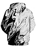 wangstar Mens Graphic Hoodies Pullover Cool Designer Hoodies for Men for Gen Z Cool Anime Funny Sweatshirts, Mr White Black Fluid, S-M #3