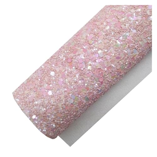 Feuille de cuir paillettes épaisses pastel pour nœuds et DIY couture