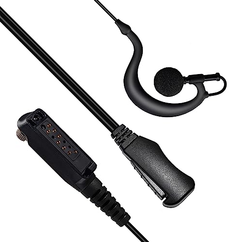 UAYESOK G Shape Walkie Talkie Earpiece with Mic Earhook Two Way Radio Multi Pin Headset with PTT Microphone for Sepura STP8000 STP9000 STP8238 (TETRA) SC20 SC21 Security Bodyguard Police Radio - Image 2