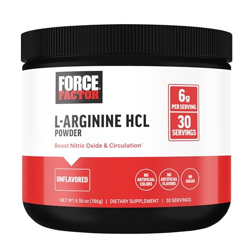 FORCE-FACTOR-L-Arginine-HCL-L-Arginine-Supplement-to-Boost-Nitric-Oxide-for-Better-Circulation-Blood-Flow-and-Muscle-Pumps-L-Arginine-Powder-6000mg-Unflavored-30-Servings