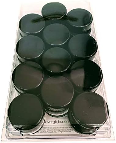 Forever Glides Wrought Iron Patio Furniture Feet Cap Glides and Outdoor Table and Chair Leg Floor Protector Pads - 1-1/4 Inch - 24-Pack - Black