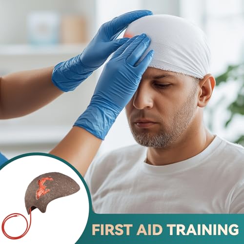 Image of Wearable Wound Packing Head Trainer Kit for Medical Training | Wearable Bleeding Control Training for Medical Students, First Aid,and Medical Classes, Brown