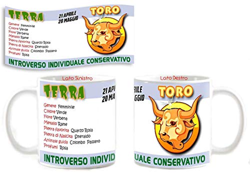 csm informatica Tazza Mug Segni Zodiacali Oroscopo Terra Toro Oroscopo Regalo Compleanno
