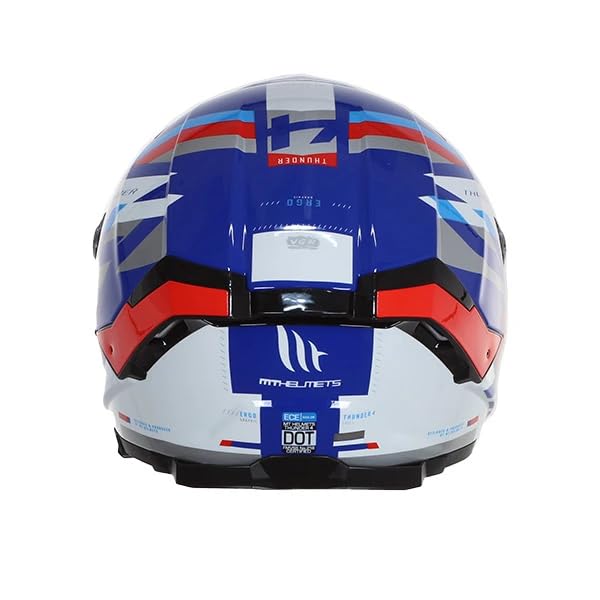 Casco MT Integral Thunder 4 SV Ergo C7 Perla Azul Rojo Brillo XL