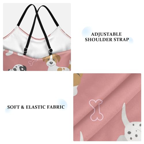 Puppy Girls One Piece Swimsuits Dog Paw Sport Halter Swimwear Beach Bathing Suit 9-10T Multi3