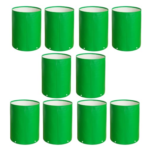 Image of HDPE UV Treated 340 GSM Plant Growing Bags for Terrace Gardening Easy to Use 12 x 15 Inch - Pack of 10