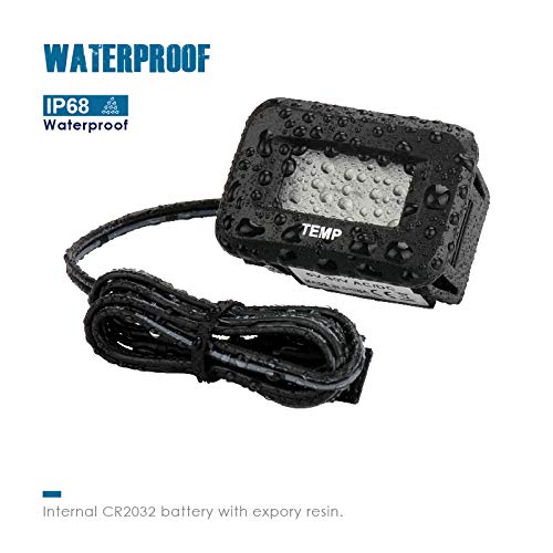 Runleader Snapin Temperature Gauge Meter,OverTemperature Alert,Maximum Temperature Record