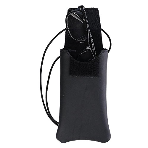 Image of Boston Leather Solid Leather Eyeglass Case with Neck String