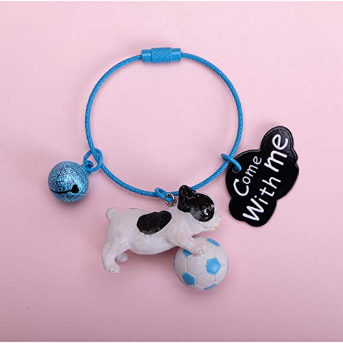Preisvergleich Produktbild HGFJG Cartoon 3D Niedlichen Haustier Hund Bulldogge Auto Schlüsselbund Tier Schönen Mops Stahldraht Schlüsselring Tasche Charm Trinket Spielzeug Für Männer Frau