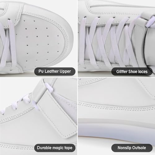 Image of Light Up Shoes Men Women LED Shoes USB Charging Adult High Top LED Sneakers Glow in The Dark Footwear for Dancing Party Festivals Festivals