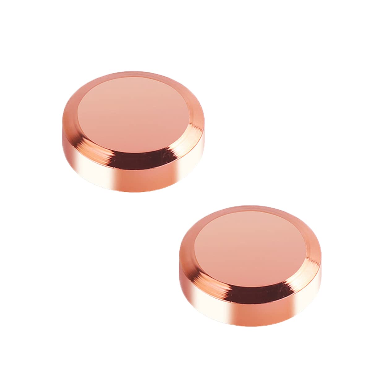 Dia. 16mm Copper Mirror Screws, Furniture Inclined Plane Standoff Screw Decorative Cap Covers, Mirror Self-Tapping Screws Cap Nail, Rose Gold, 2 Pcs