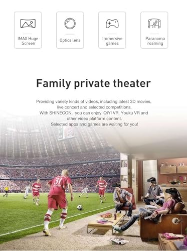 Virtual Reality Headset, VR Headset w/Bluetooth Headphones for iPhone 16 15 14 13 Pro Max +，VR for Galaxy S24 S23 S22 ETC 5-7.2