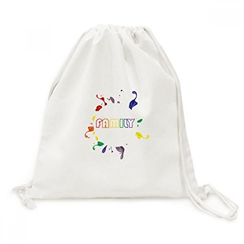Sac de voyage en toile arc-en-ciel LGBT avec cordon de serrage réglable pour adulte