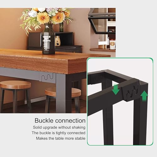 Mesa de bar de madera maciza duradera con acabado moderno y elegante 8