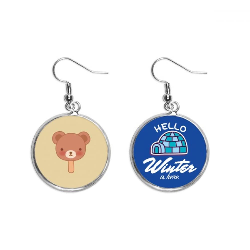 Pendiente del hielo de oso de dibujos animados el regalo ideal de joyería 5