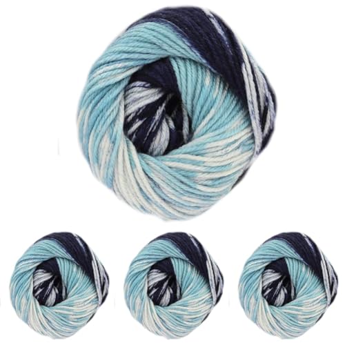 King Cole Fjord DK Knitting Wool Acrylic Self Pattern Fairisle Yarn 1 x 100g (Tana - 4925) (Pack of 4)