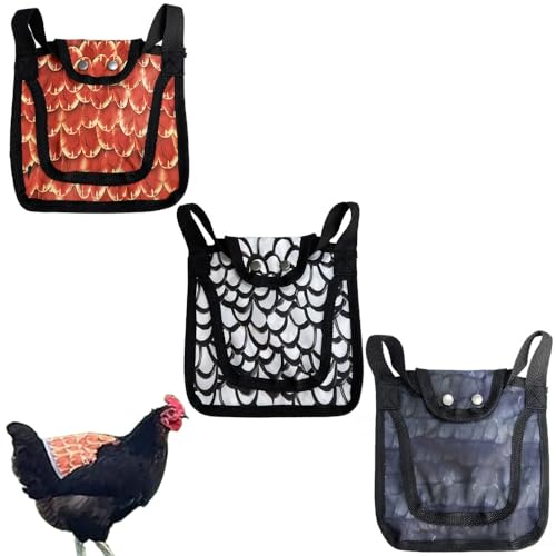 MIGOODD Chicken Saddle for Hens, 3pcs Chicken Aprons Back Feather