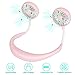 Produktbild OVAREO Mini Tragbarer USB Ventilator, Nackenventilator 3 Geschwindigkeiten, Mini-Fan USB Wiederaufladbarer Geräuscharm Sport Nackenbügel Fan für Büro, Zuhause und im Freien