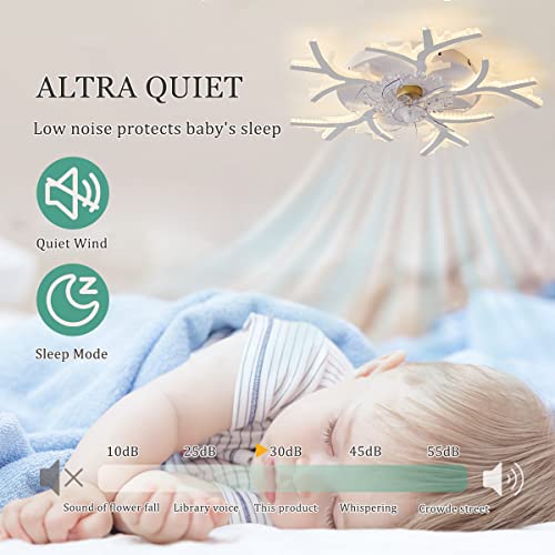 Lustre ventilateur de plafond réversible connecté avec éclairage - 6