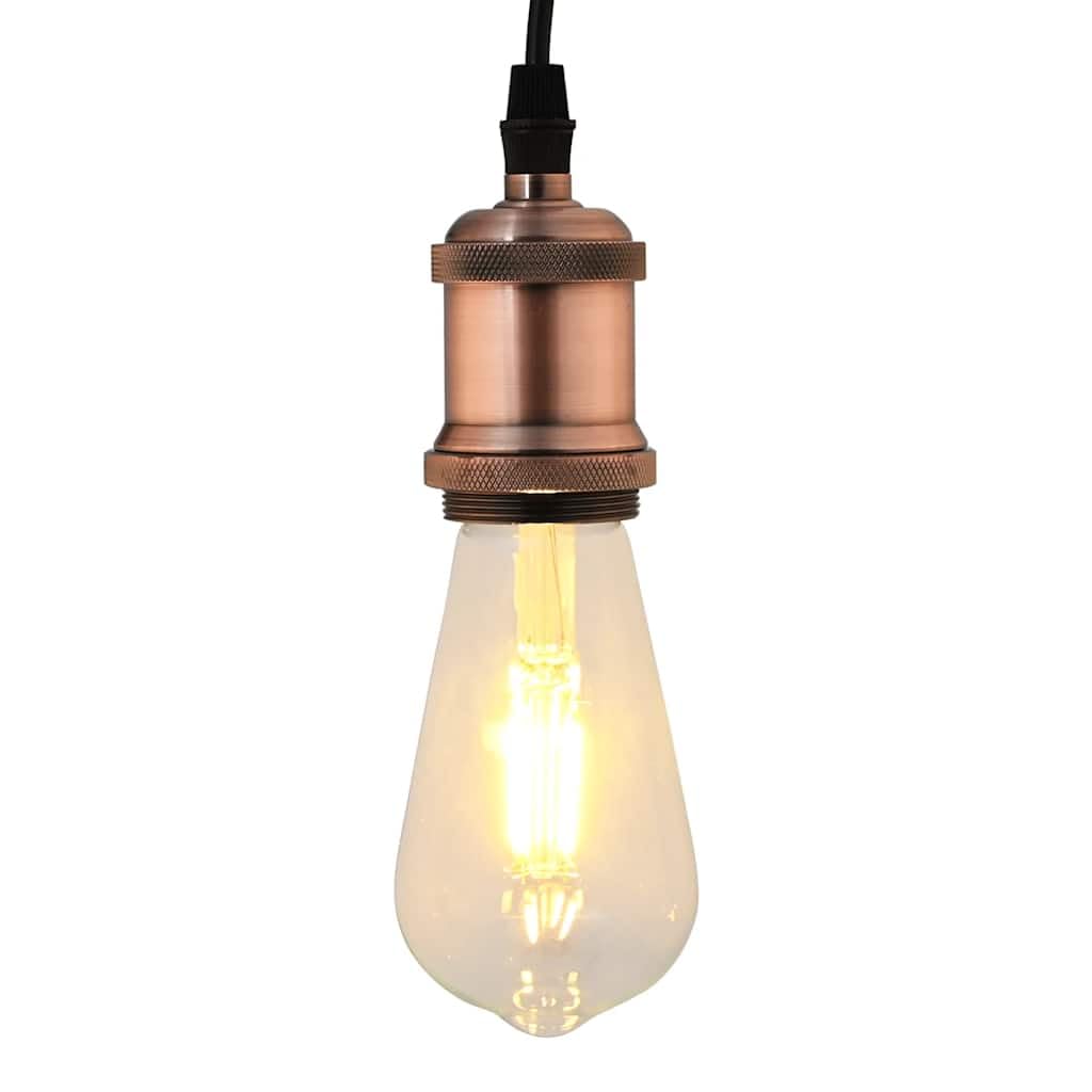 Lampenfassungen 2 Stück Rot-Bronze E27 Aluminium Vintage-Design mit robustem Griff für Innenräume, ideal für Beleuchtungskörper, Dekoration und Renovierung, langlebige Verkabelung